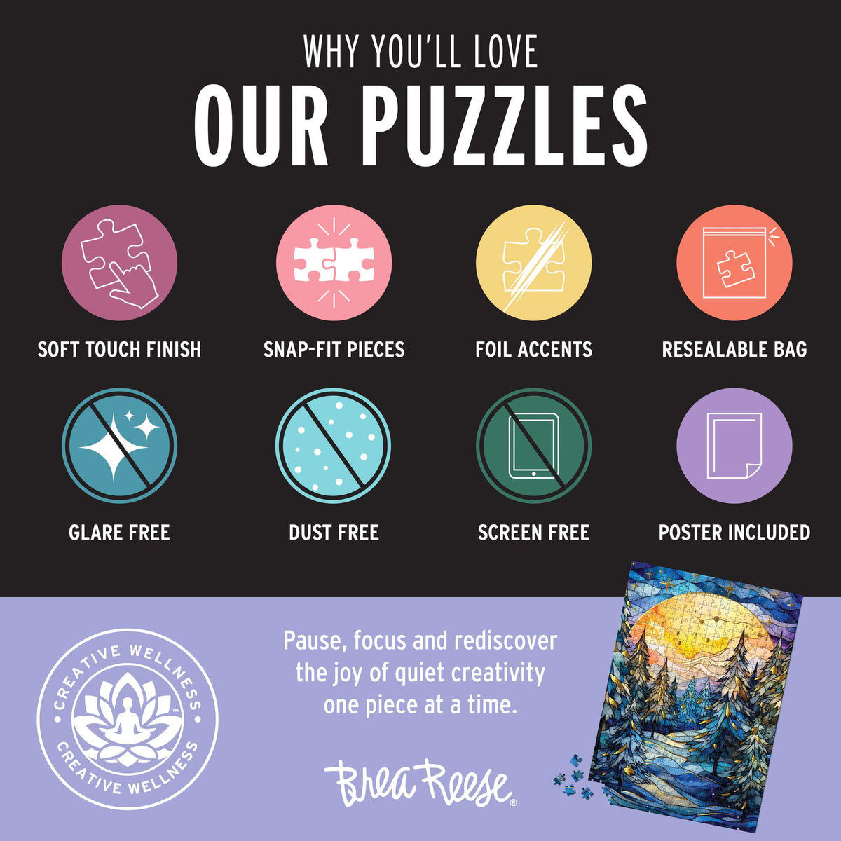 Stained Glass Winter 500 Piece Puzzle