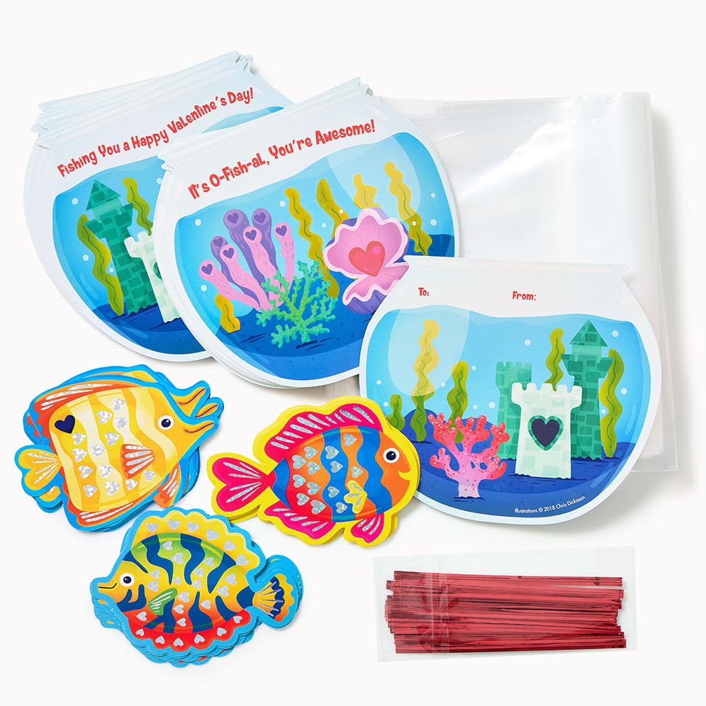 Boxed Valentine Cards - Fish Bowl