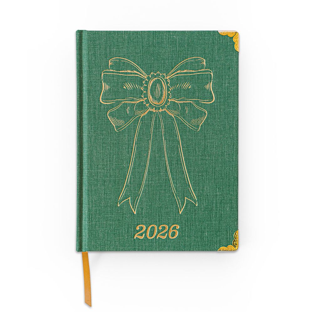 2026 Foil Bow 12-Month Medium Bound Planner