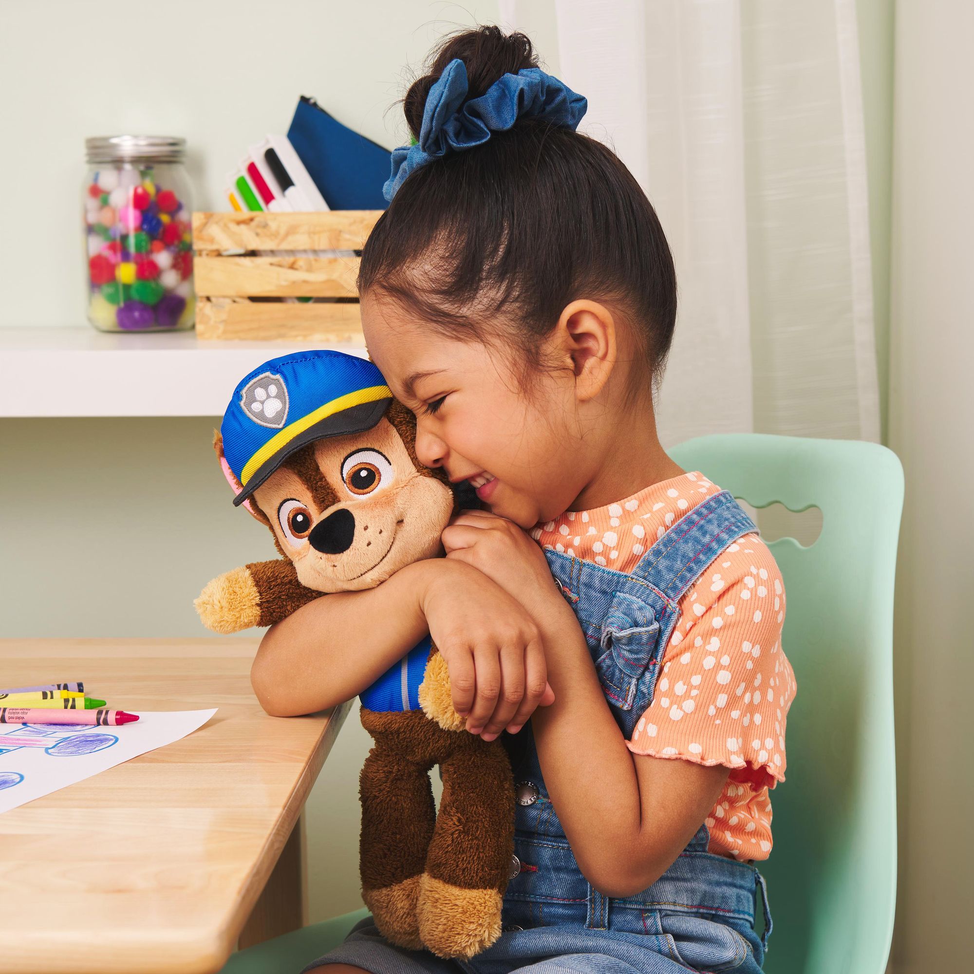 GUND PAW Patrol Official Chase Take Along Buddy Plush Toy, Premium Stuffed Animal for Ages 1 & Up, Blue/Brown, 13?