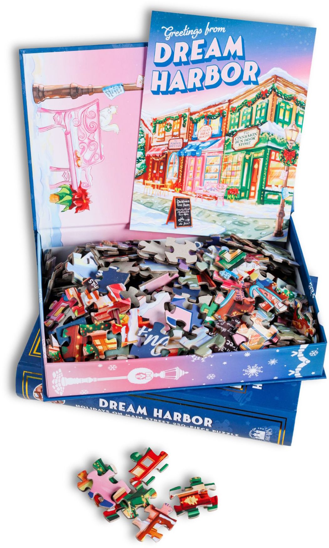 Dream Harbor Holidays on Main Street 250-Piece Puzzle