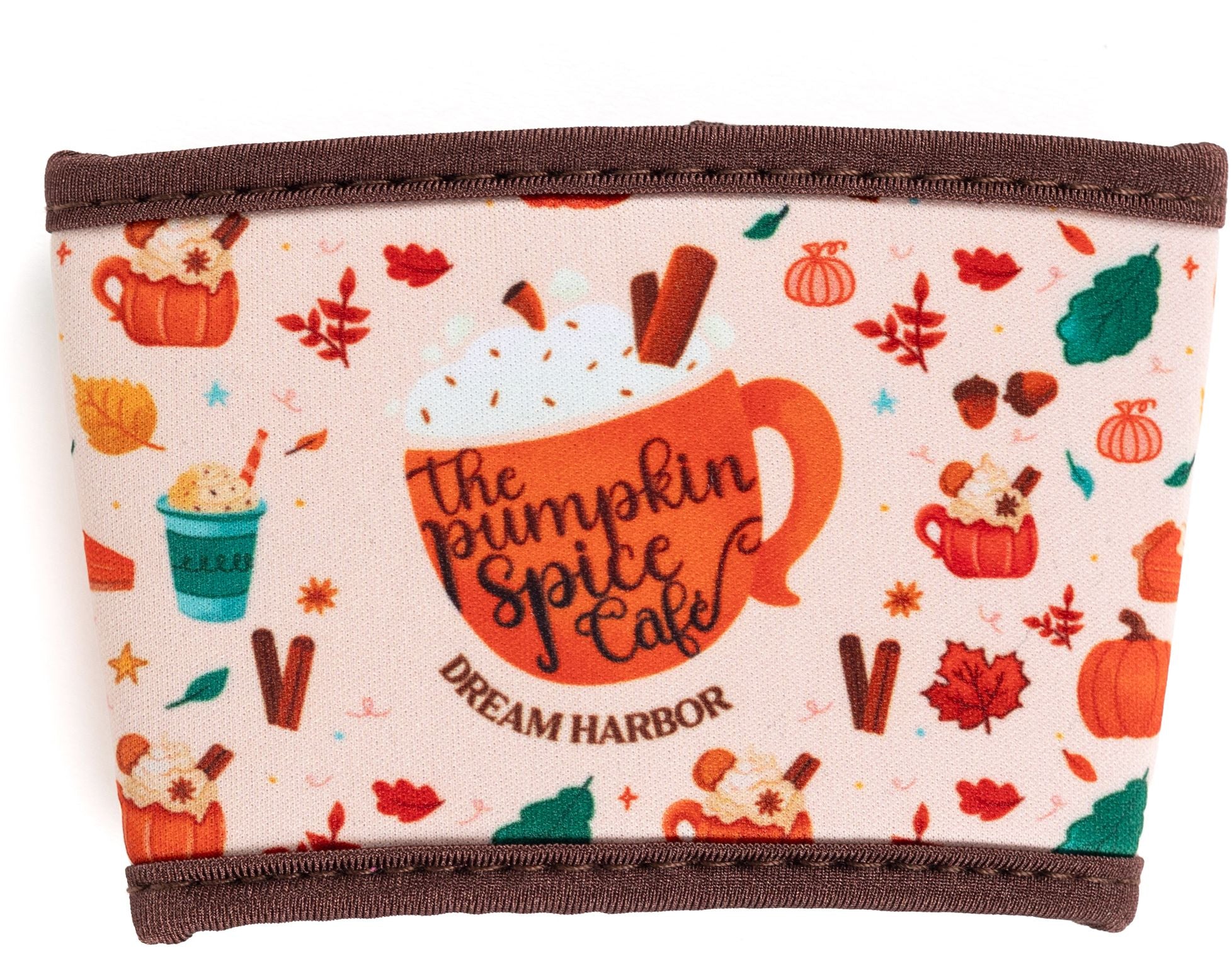 Dream Harbor Pumpkin Spice Café Reusable Hot-Cold Drink Sleeve