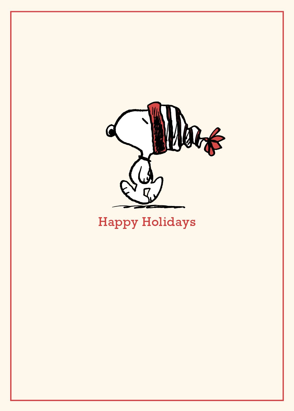 Happy Holidays Snoopy Hat