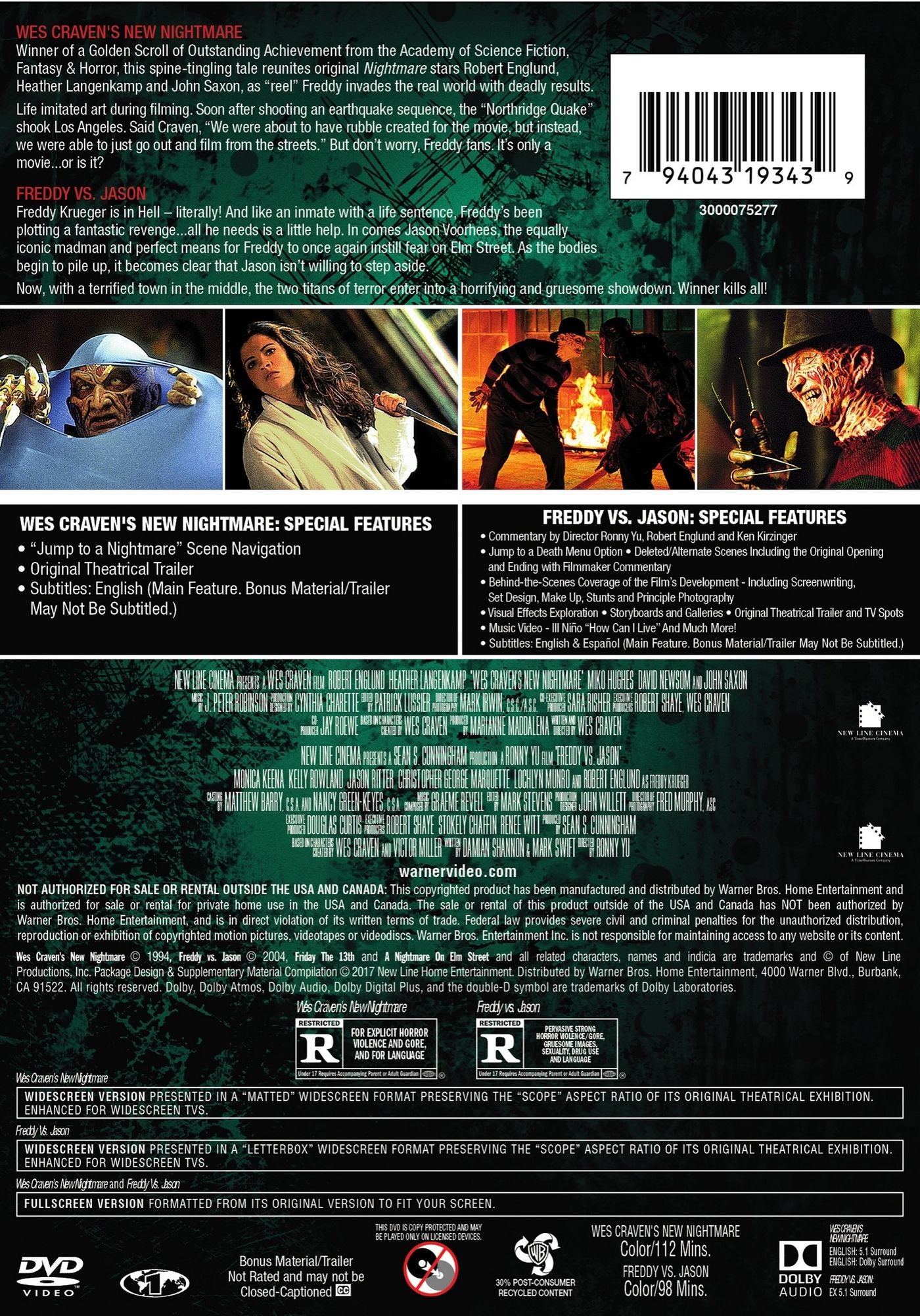 Wes Craven's New Nightmare /Freddy vs. Jason