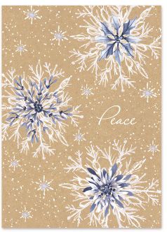 Kraft Christmas Snowflakes Holiday Boxed Cards