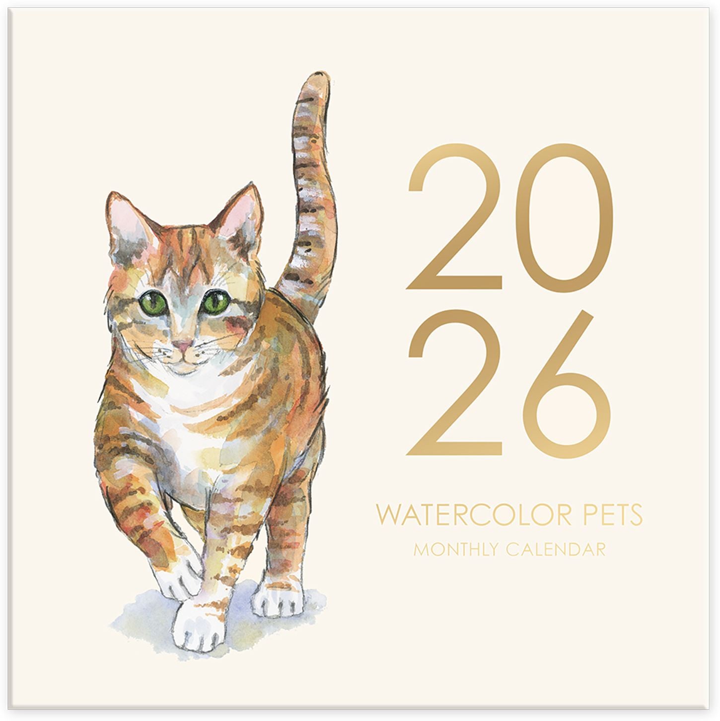 2026 Watercolor Pets Wall Calendar - Exclusive