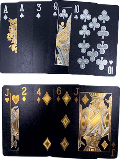 Black Plastic Playing Cards