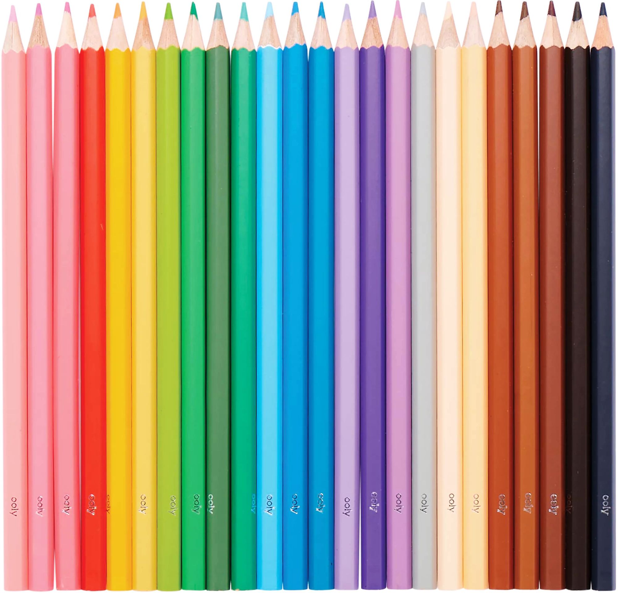 Color Together Colored Pencils - Set of 24 (18 Classic & 6 Skin Tone Colors)