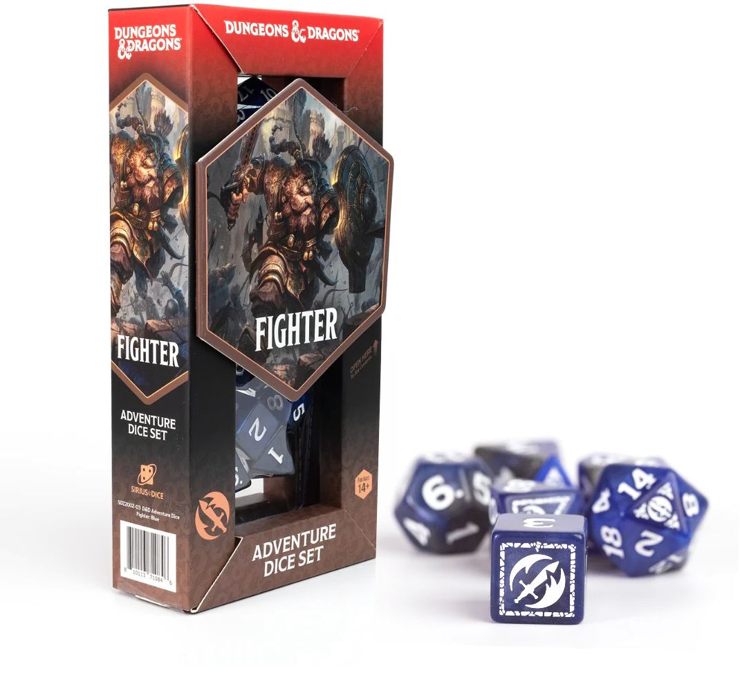 D&D Adventure Dice Set - Fighter Blue