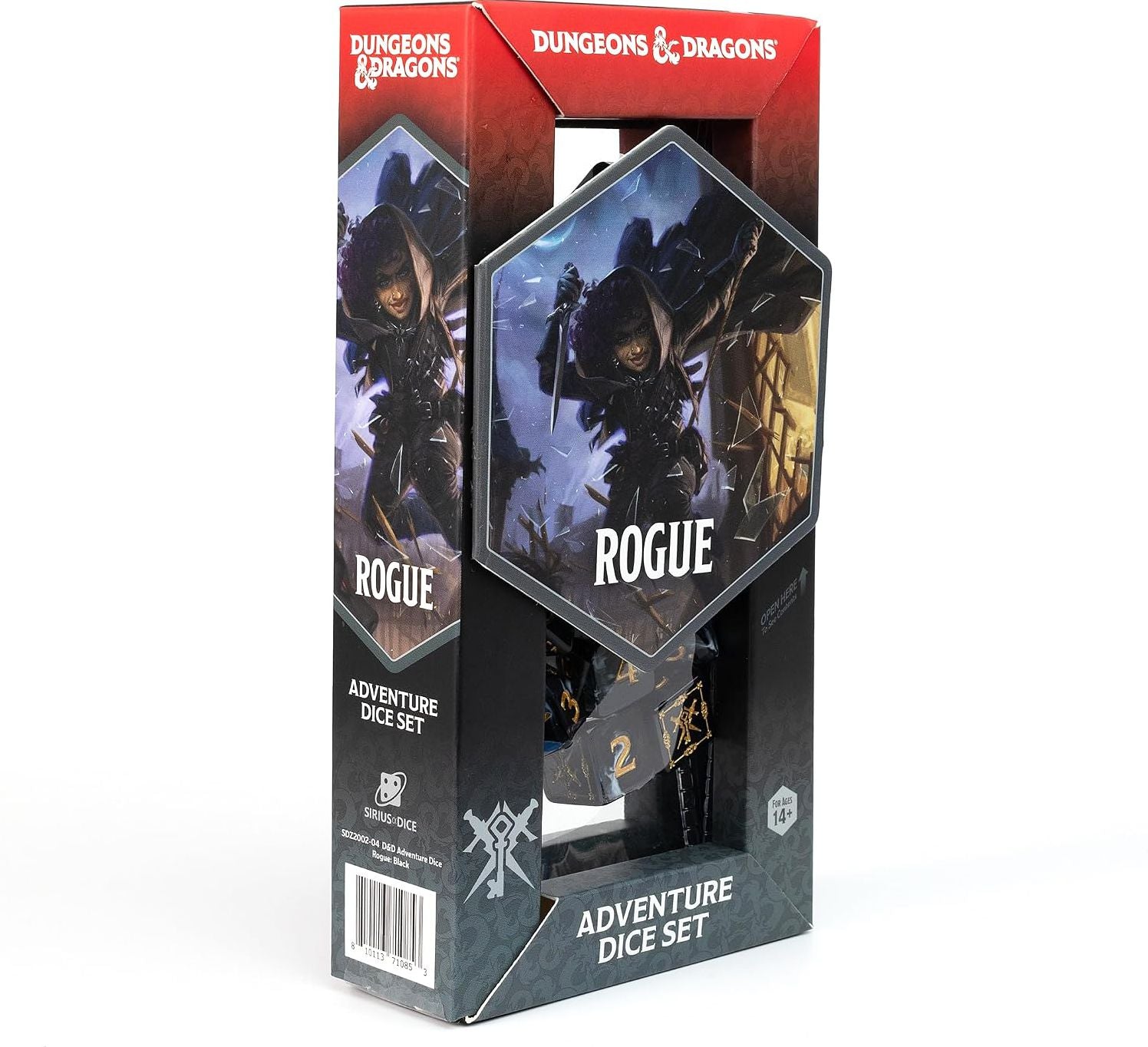 D&D Adventure Dice Set - Rogue Black