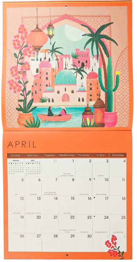2026 Beautiful Bright Places Wall Calendar