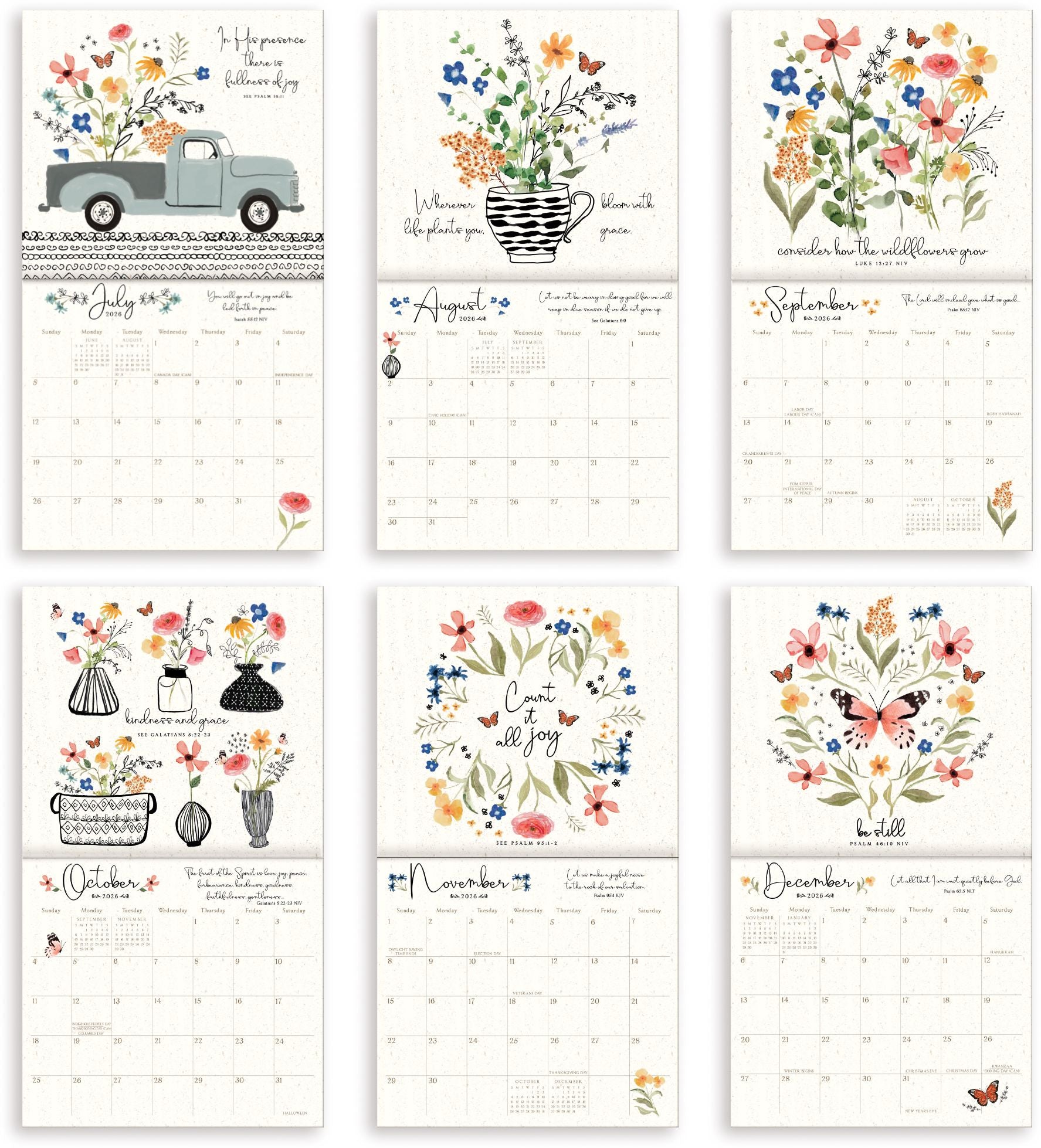 2026 Legacy Be Still 12 Month Wall Calendar