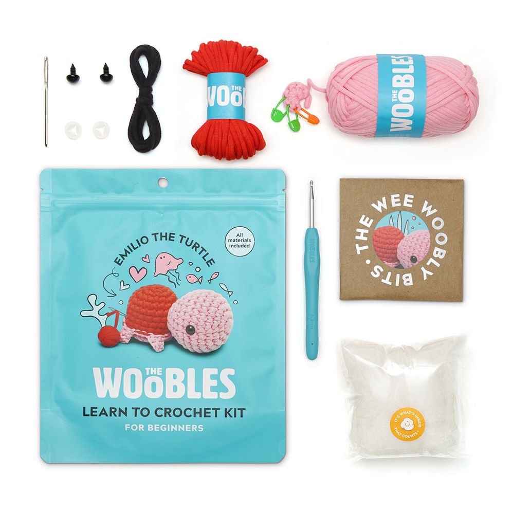 Emilio The Turtle Pink Learn to Crochet Kit