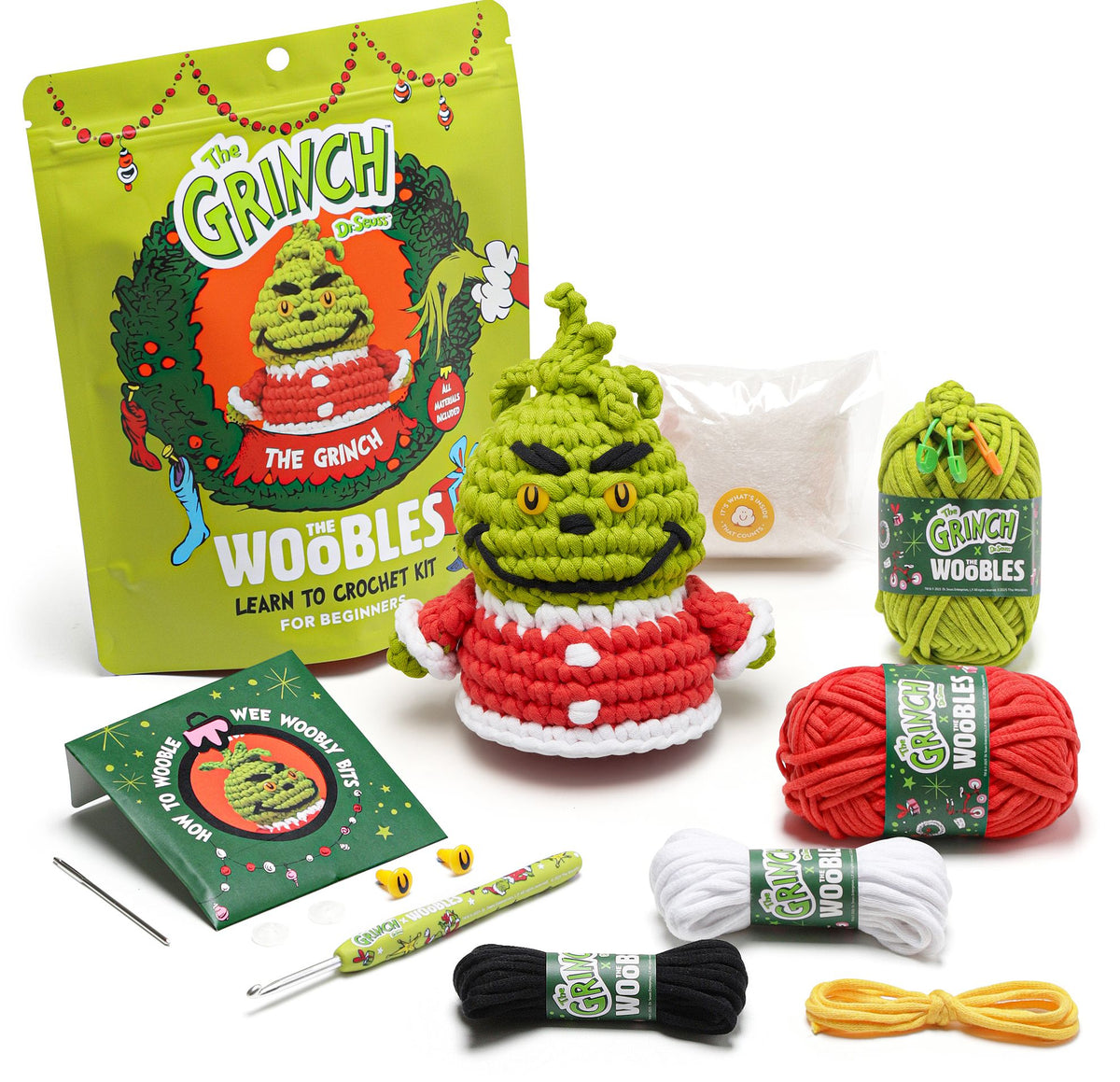 Grinch Learn to Crochet Kit