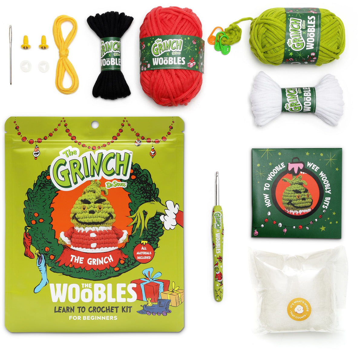 Grinch Learn to Crochet Kit