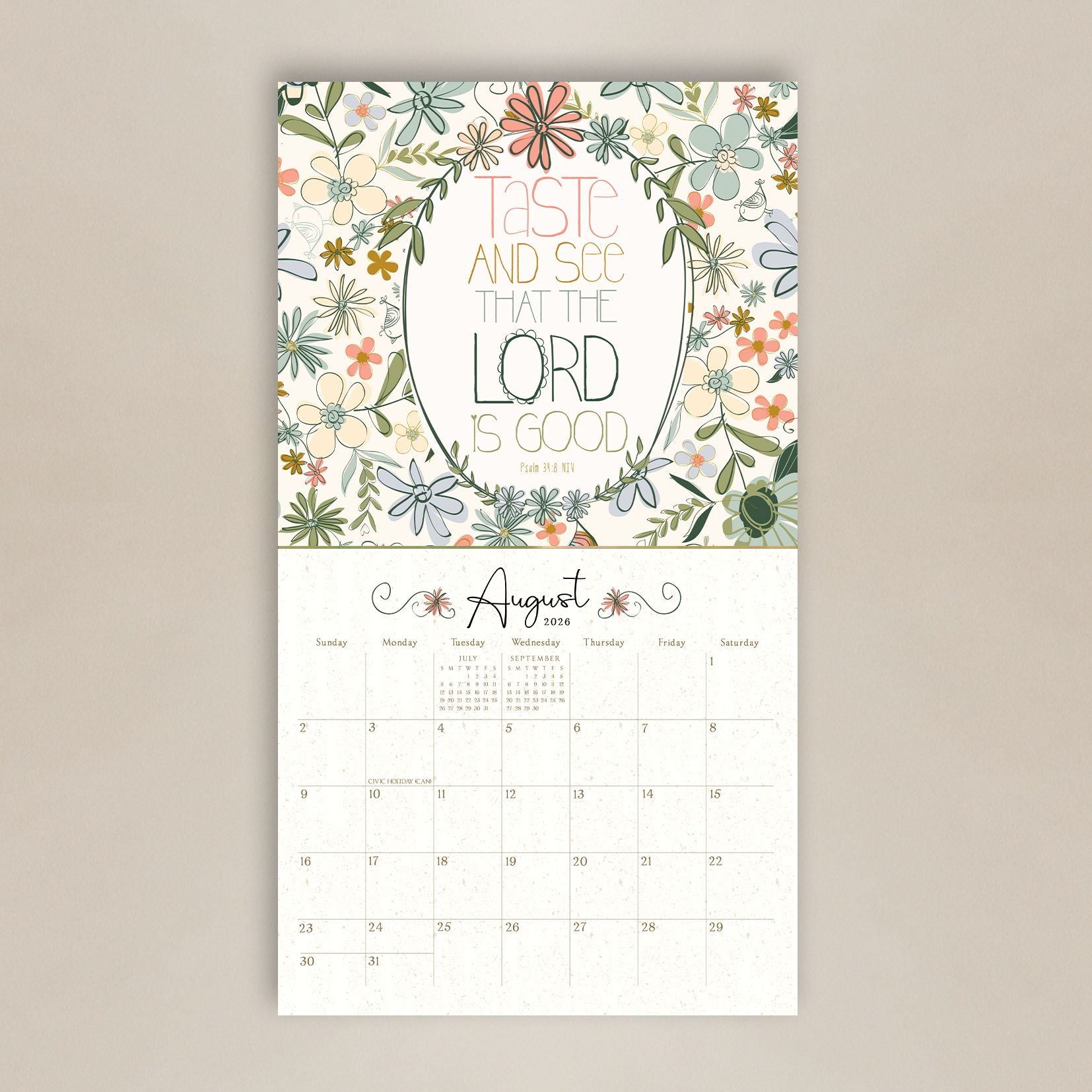 2026 Legacy Hope 12 Month Wall Calendar
