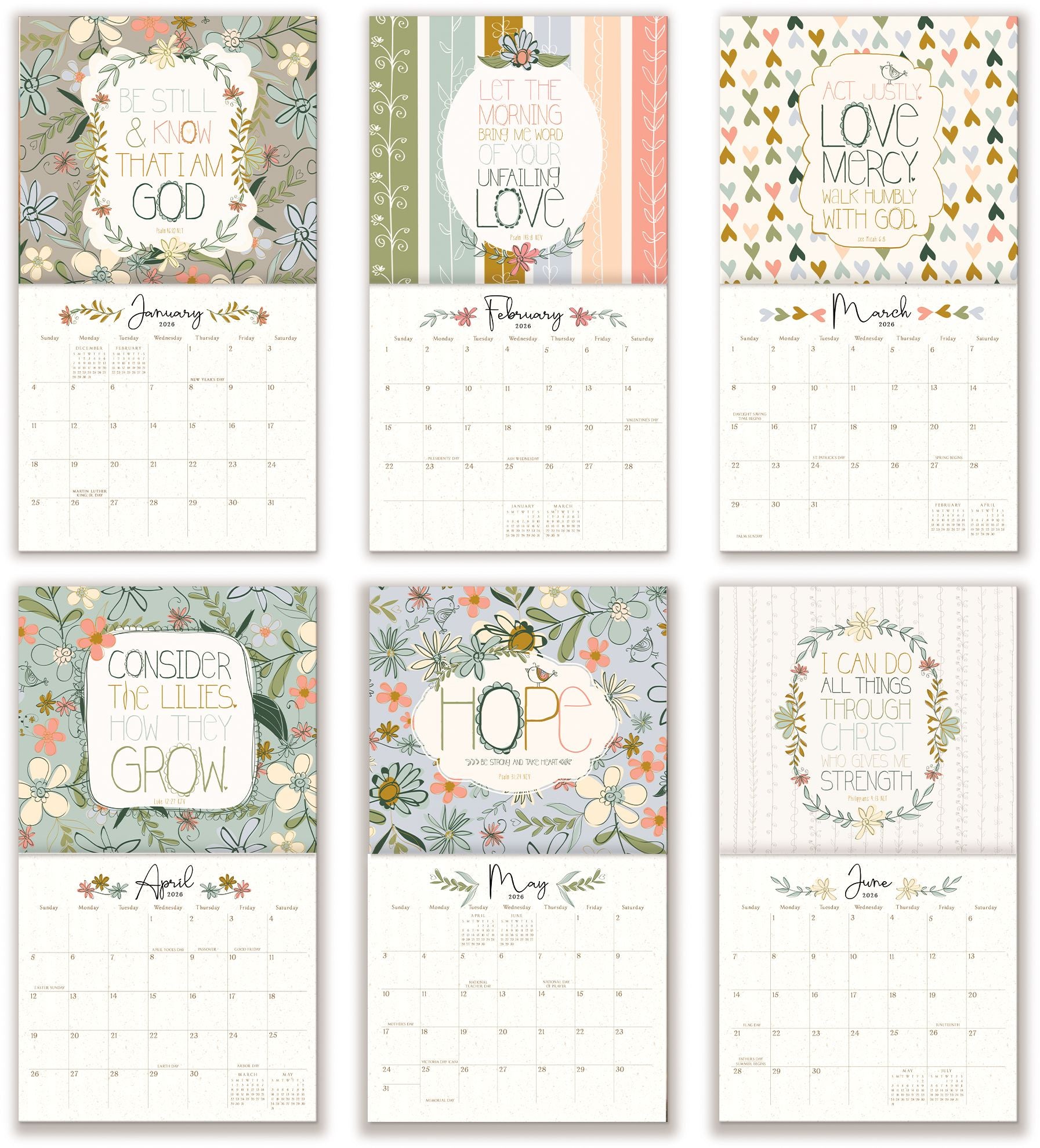 2026 Legacy Hope 12 Month Wall Calendar