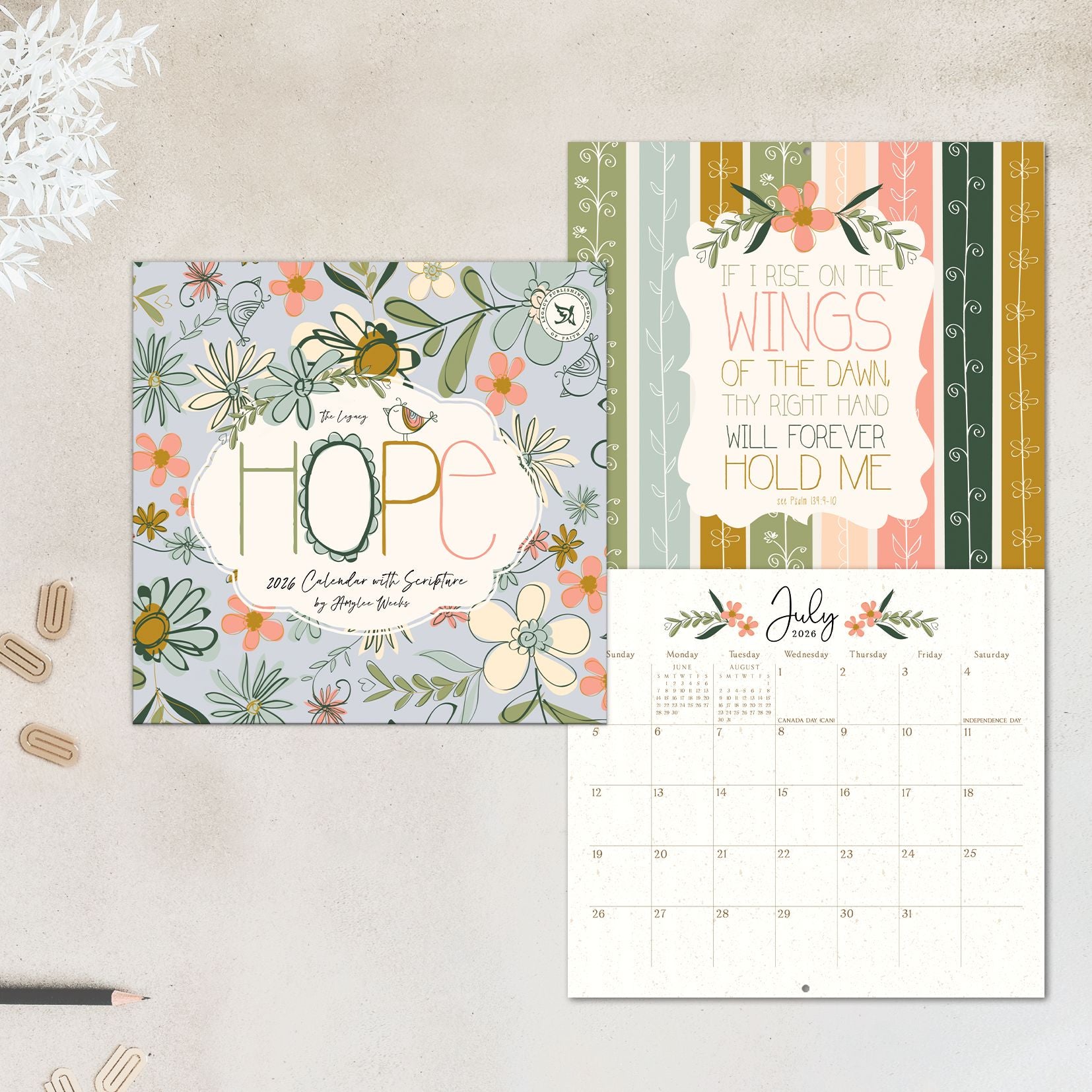 2026 Legacy Hope 12 Month Wall Calendar