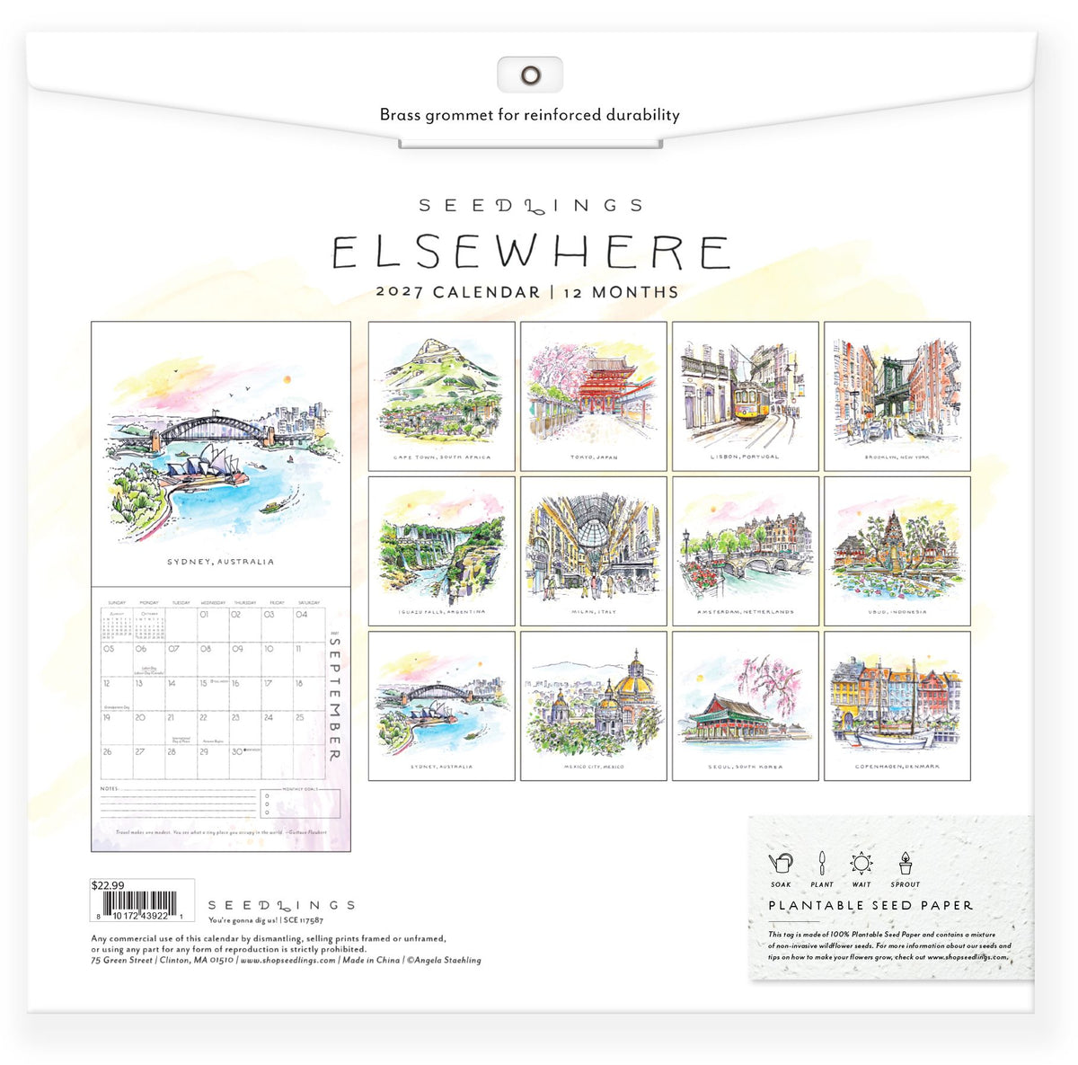 2027 Seedlings Elsewhere Wall Calendar