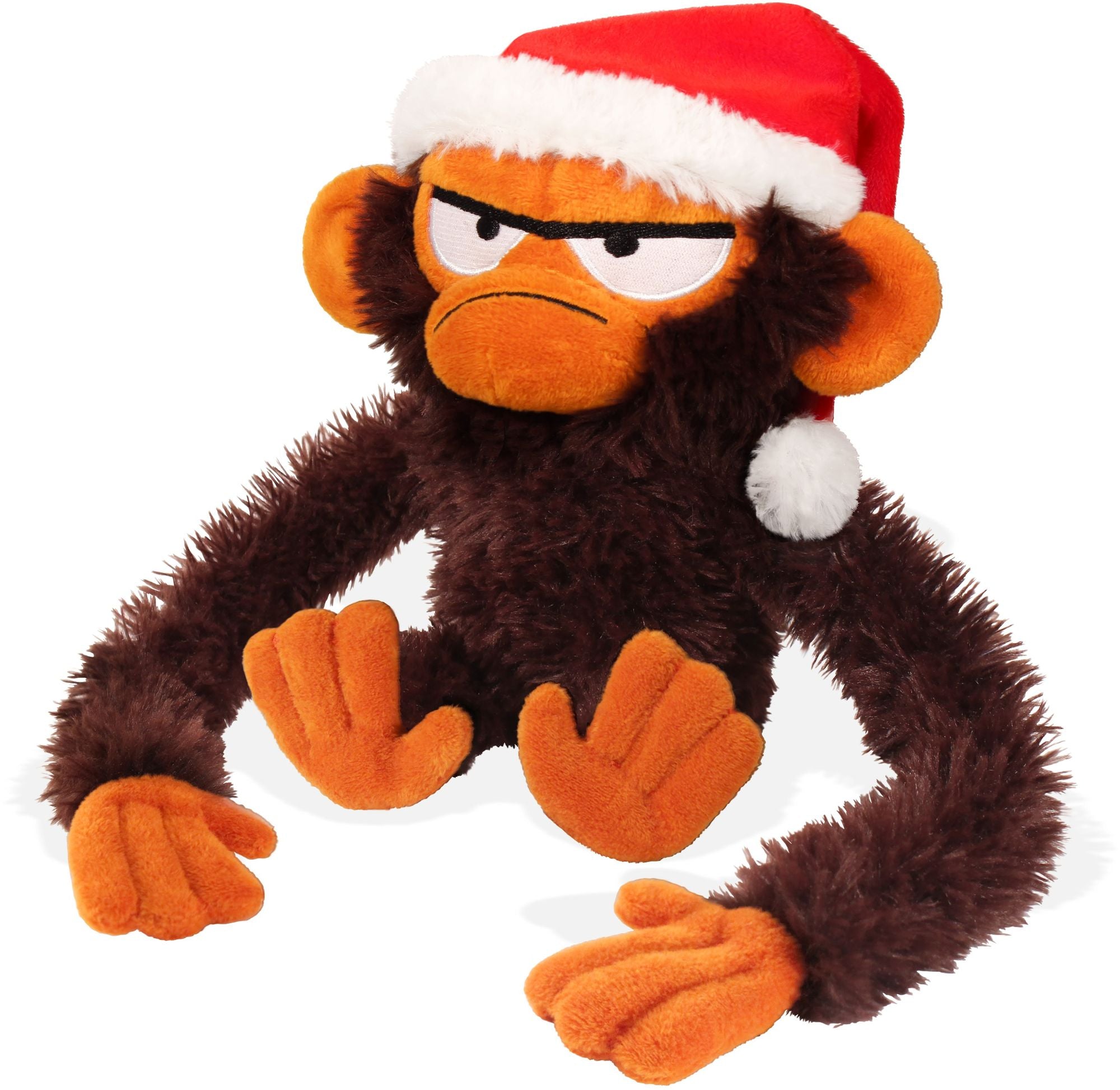 Grumpy Monkey in Holiday Hat