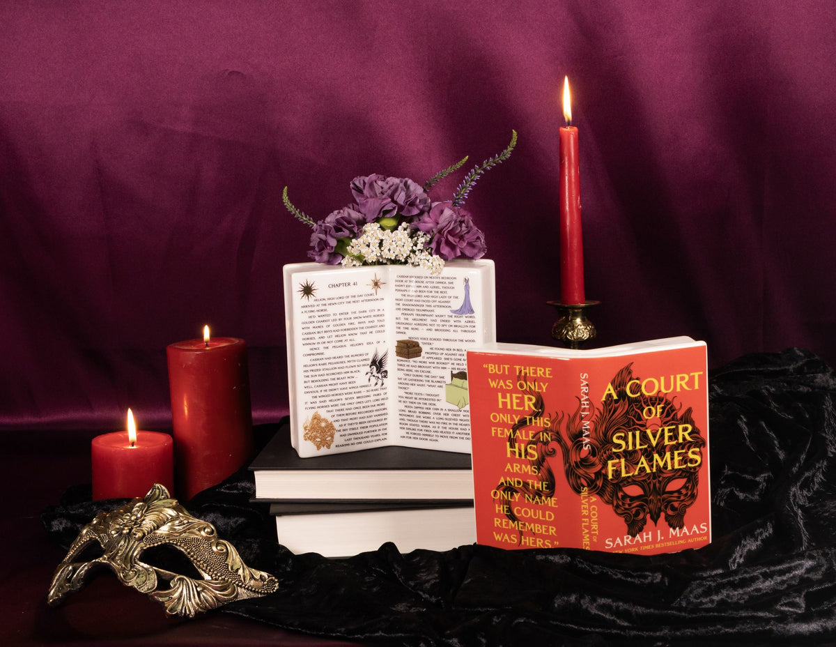 A Court of Thorns and Roses,, Open Book Vase, A Court Of Silver Flames (BN Exclusive)