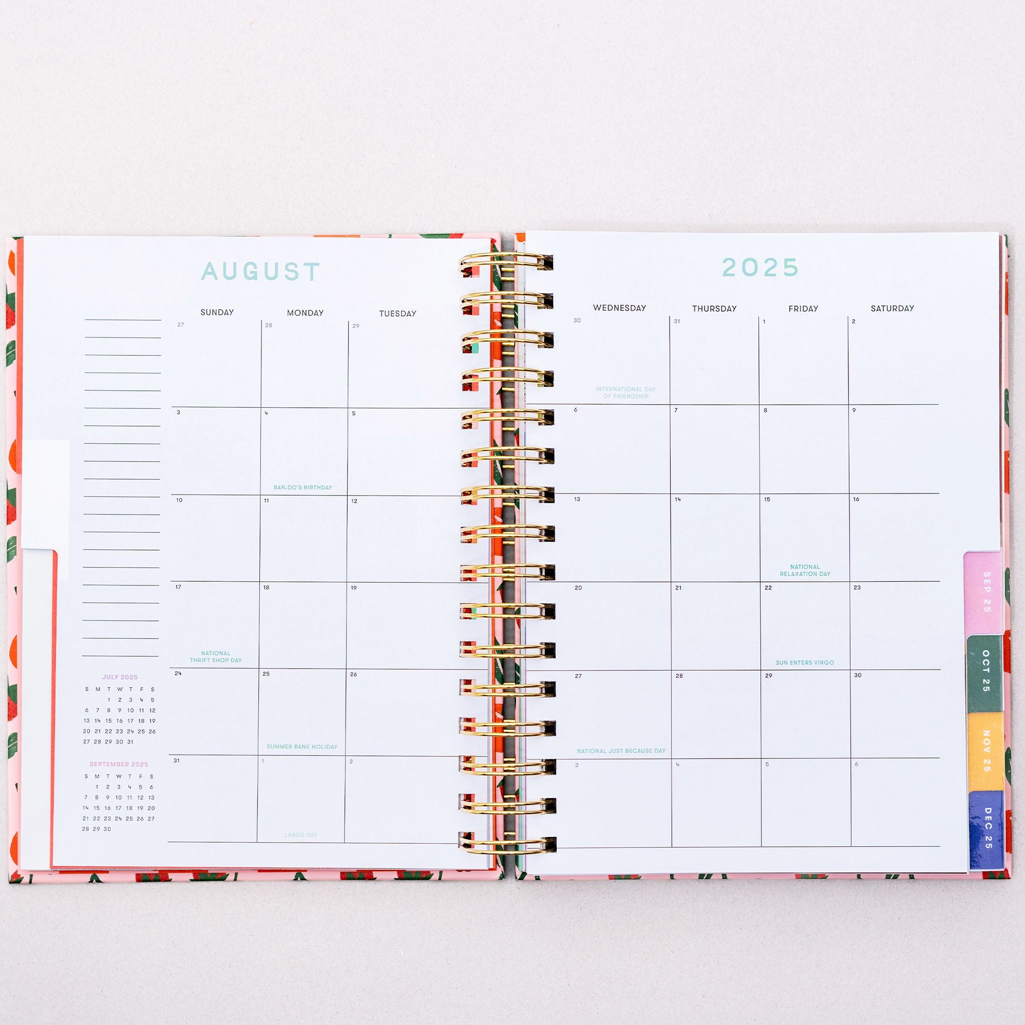 2025-2026 17 Month Medium Planner, Cherries and Strawberries