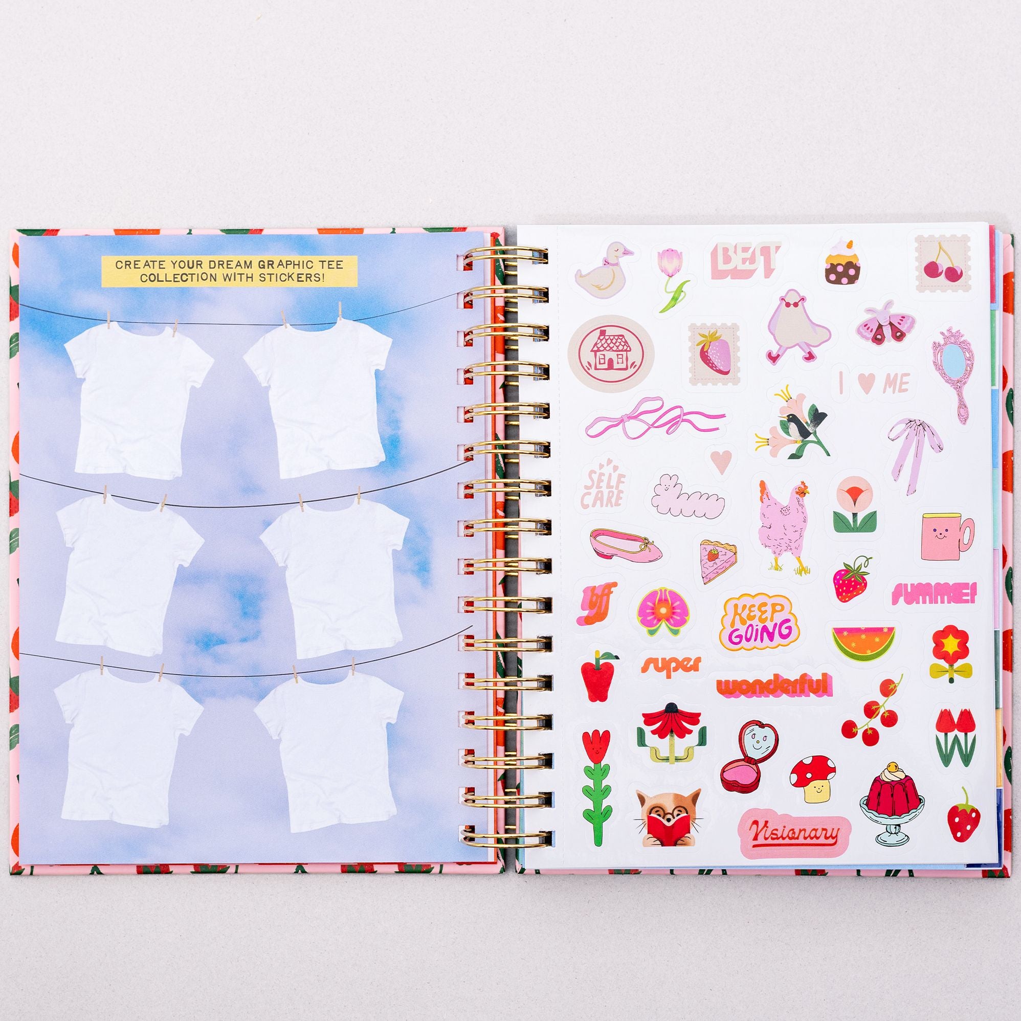 2025-2026 17 Month Medium Planner, Cherries and Strawberries