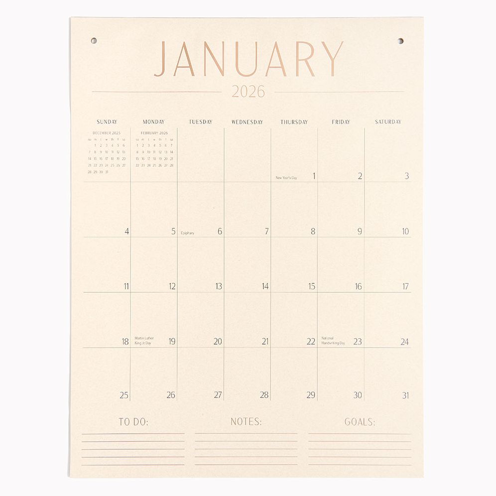2026 Paper Source Tall on the Wall Calendar