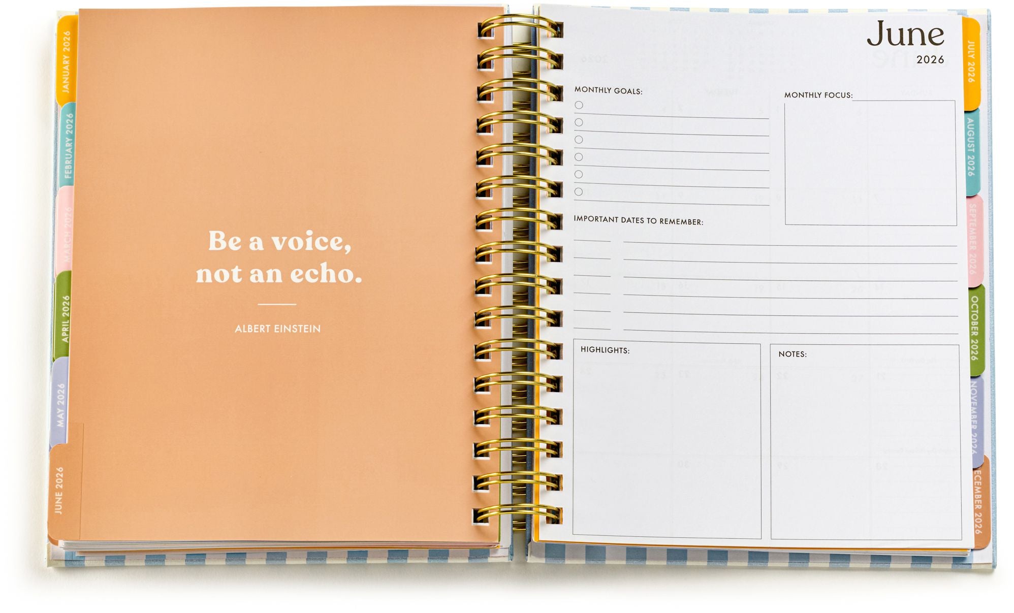 2025-2026 Fun Spiral Die-Cut Pink Sunflowers 18-Month Planner