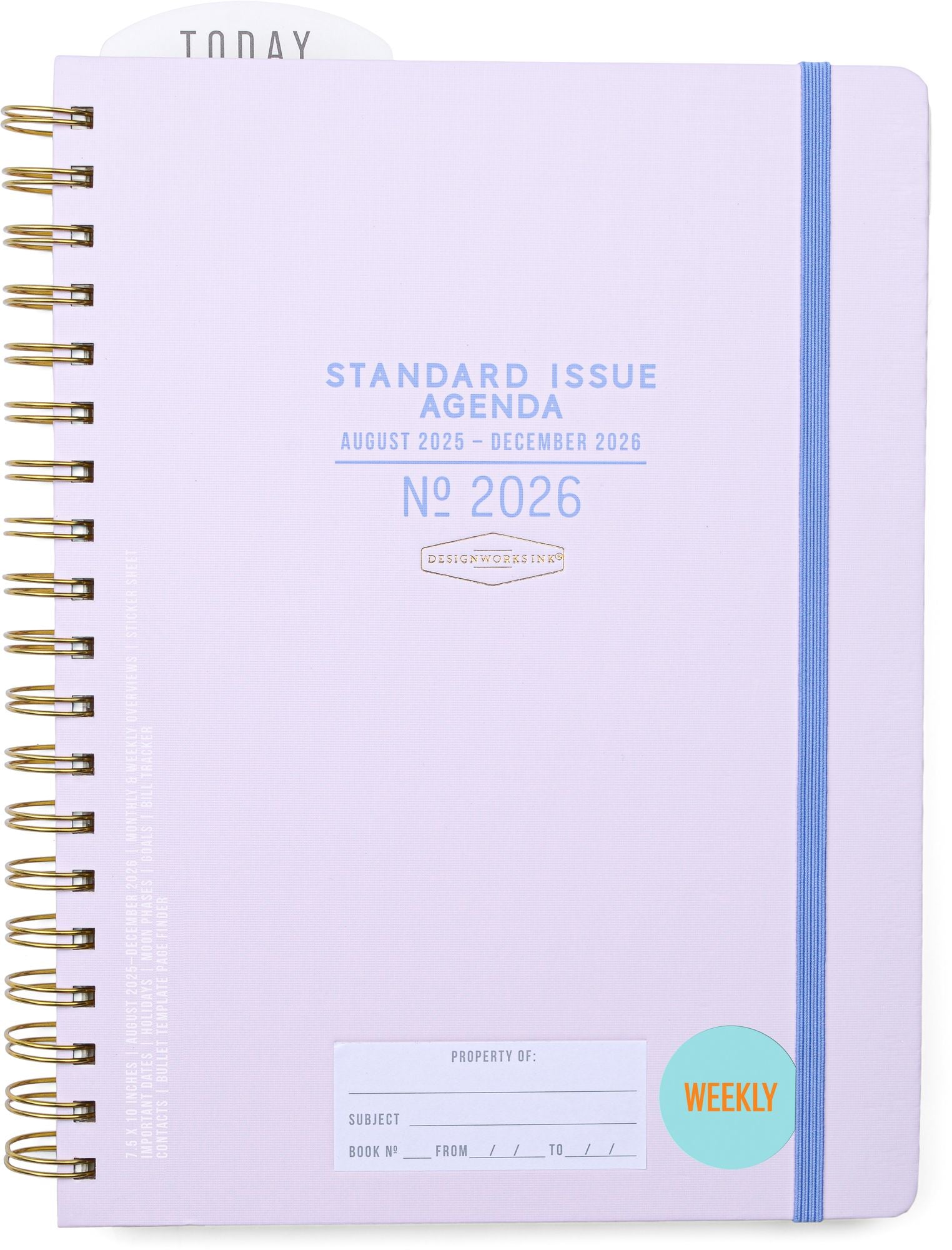 2025-2026 Lavender Standard Issue 7.5' x 10" Weekly Planner