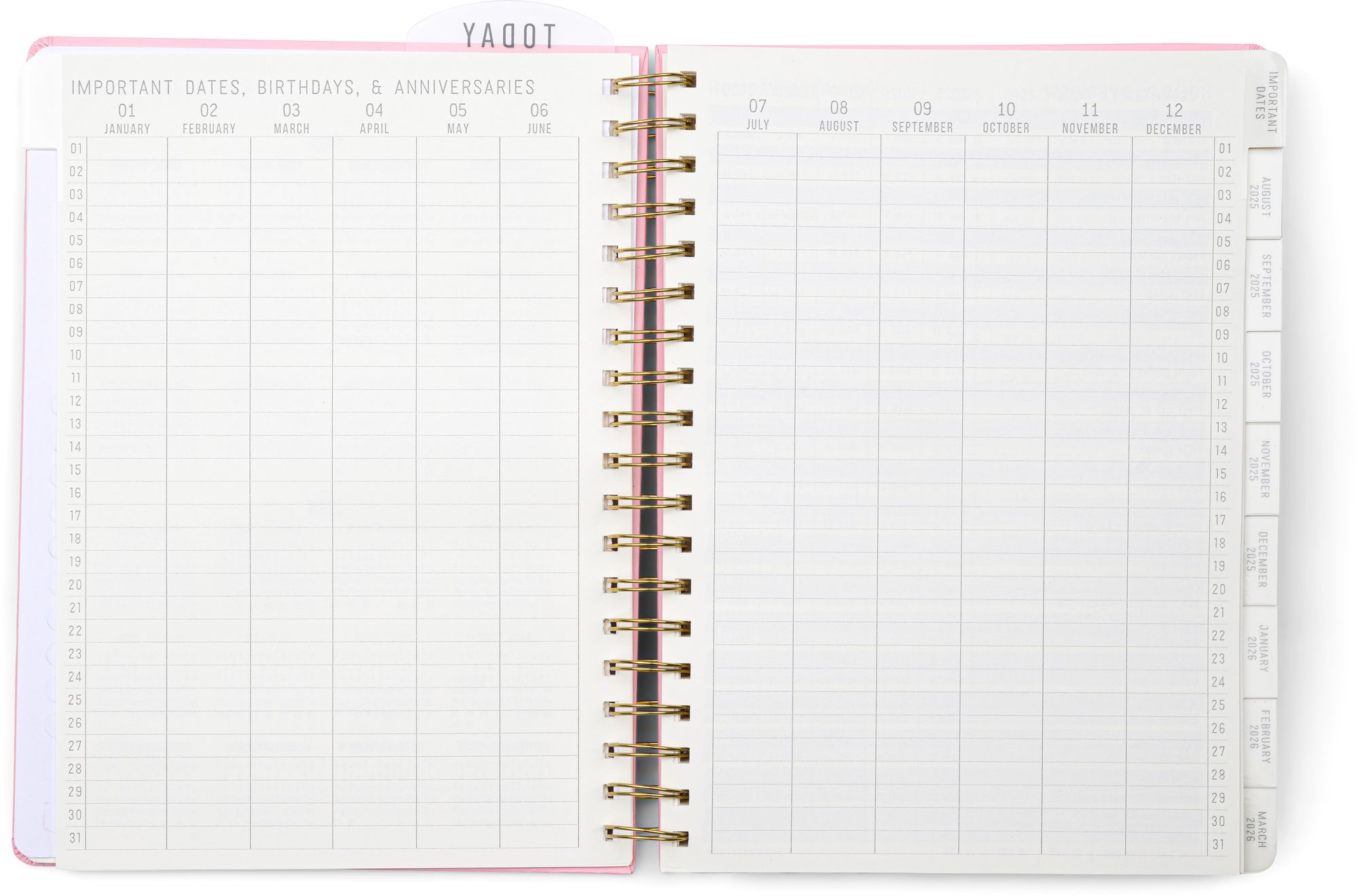 2025-2026 New Pink Standard Issue 7.5" x 10" Weekly Planner