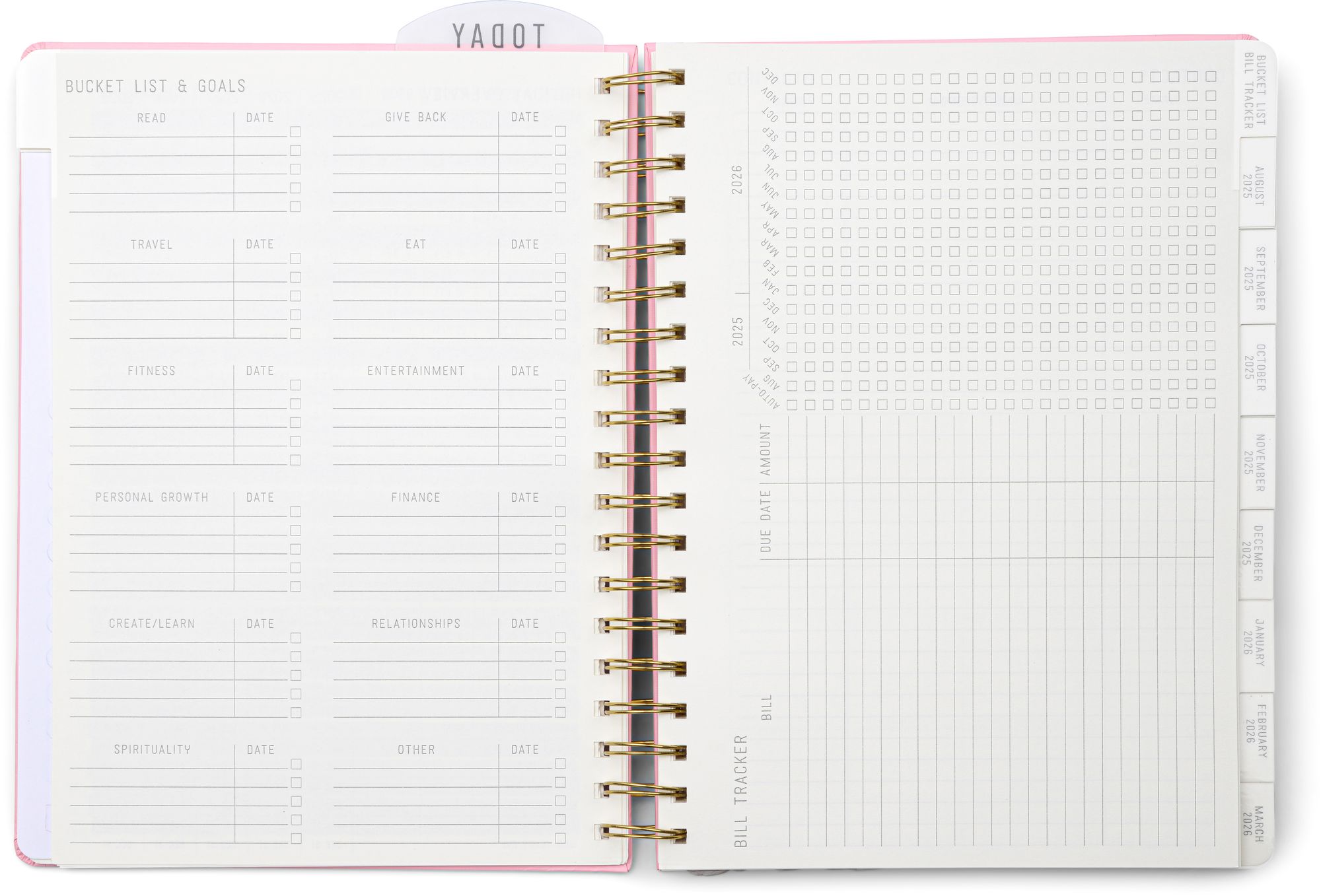 2025-2026 New Pink Standard Issue 7.5" x 10" Weekly Planner