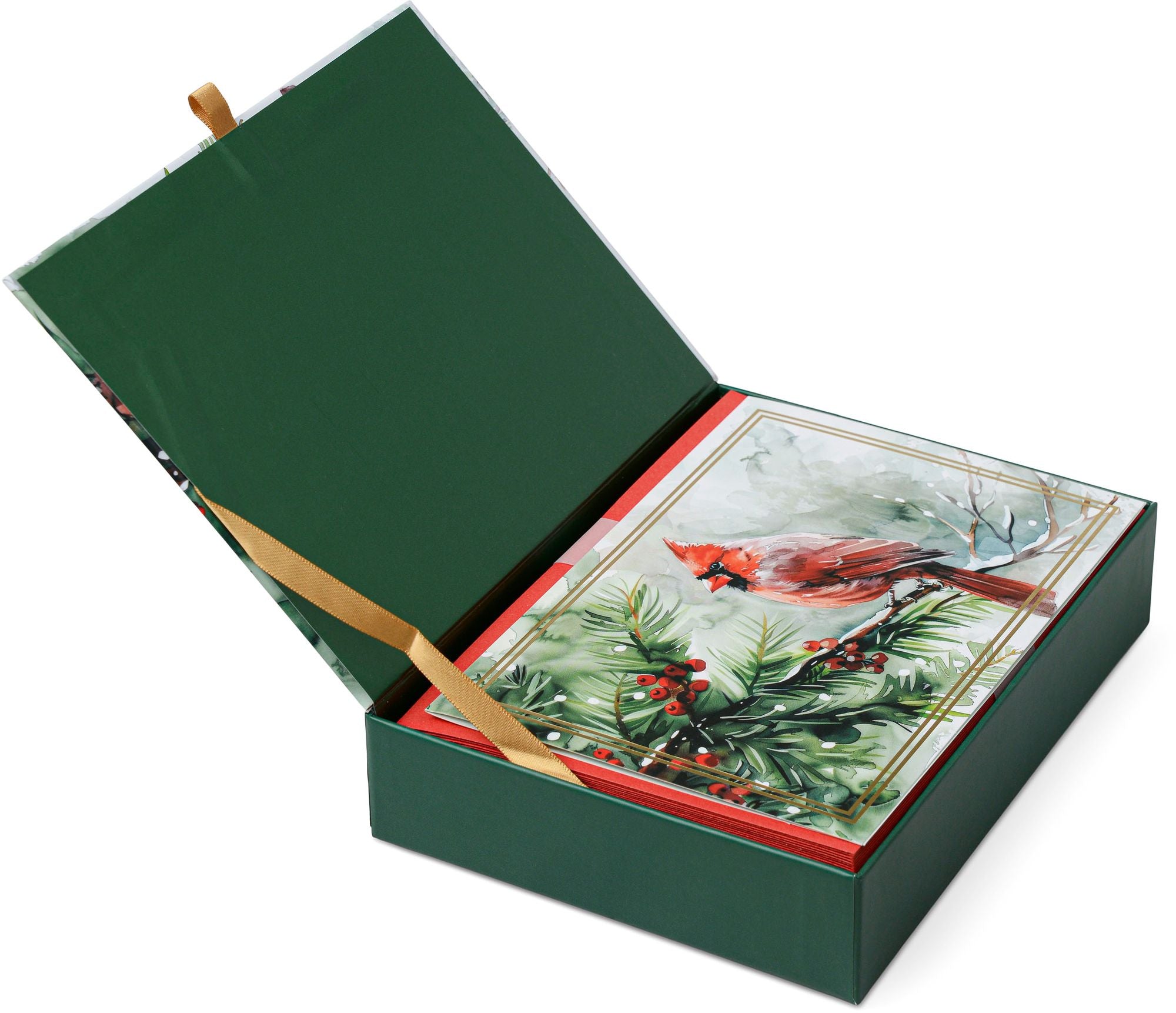 Cardinal On Pine Bough Boxed Christmas Cards Set of 20