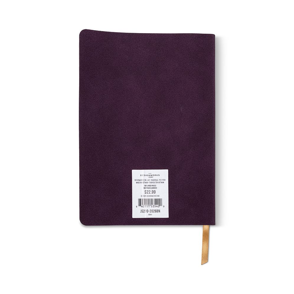Plum Vegan Suede Journal 6" x 8"