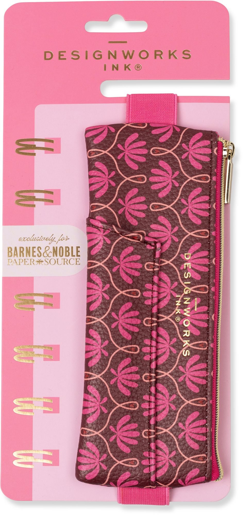 Pink Floral Journal Pencil Pouch