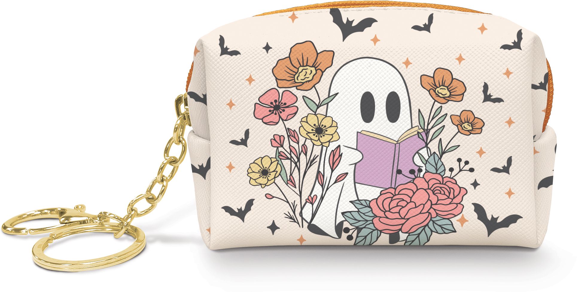 Reading in Peace Key Chain Pouch
