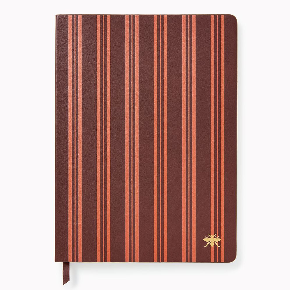 Choc Stripe Paper Wasp LG Dotted Journal