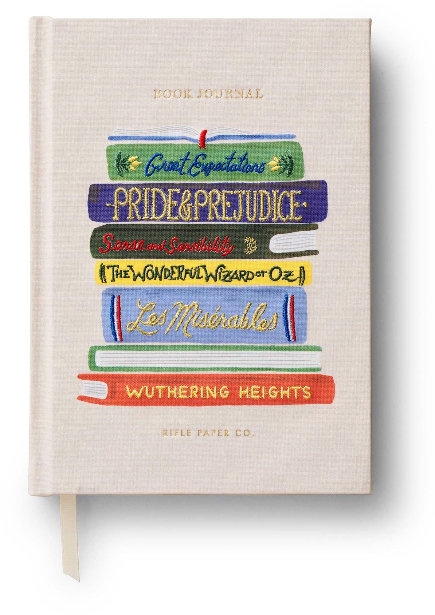 Book Club Embroidered Book Journal