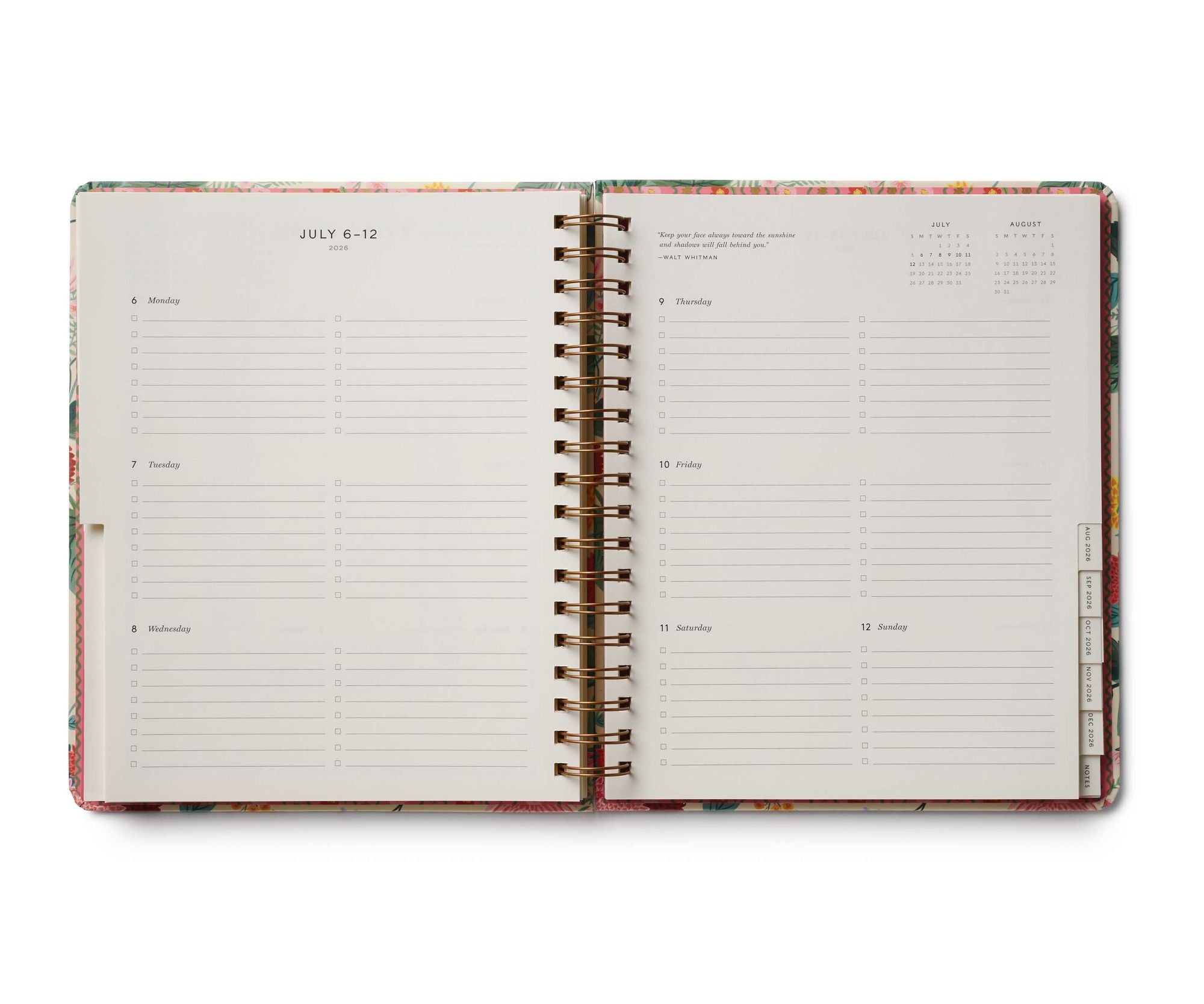 2025-2026 Dahlia 17-Month Academic Hardcover Spiral Planner