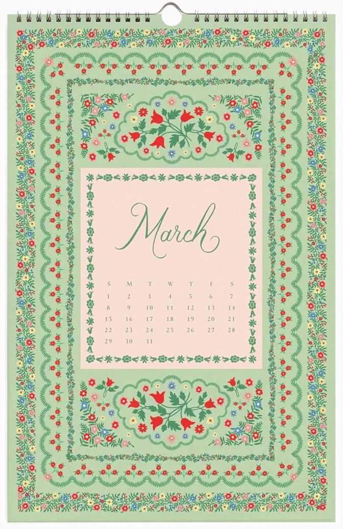2026 Flora Wall Calendar