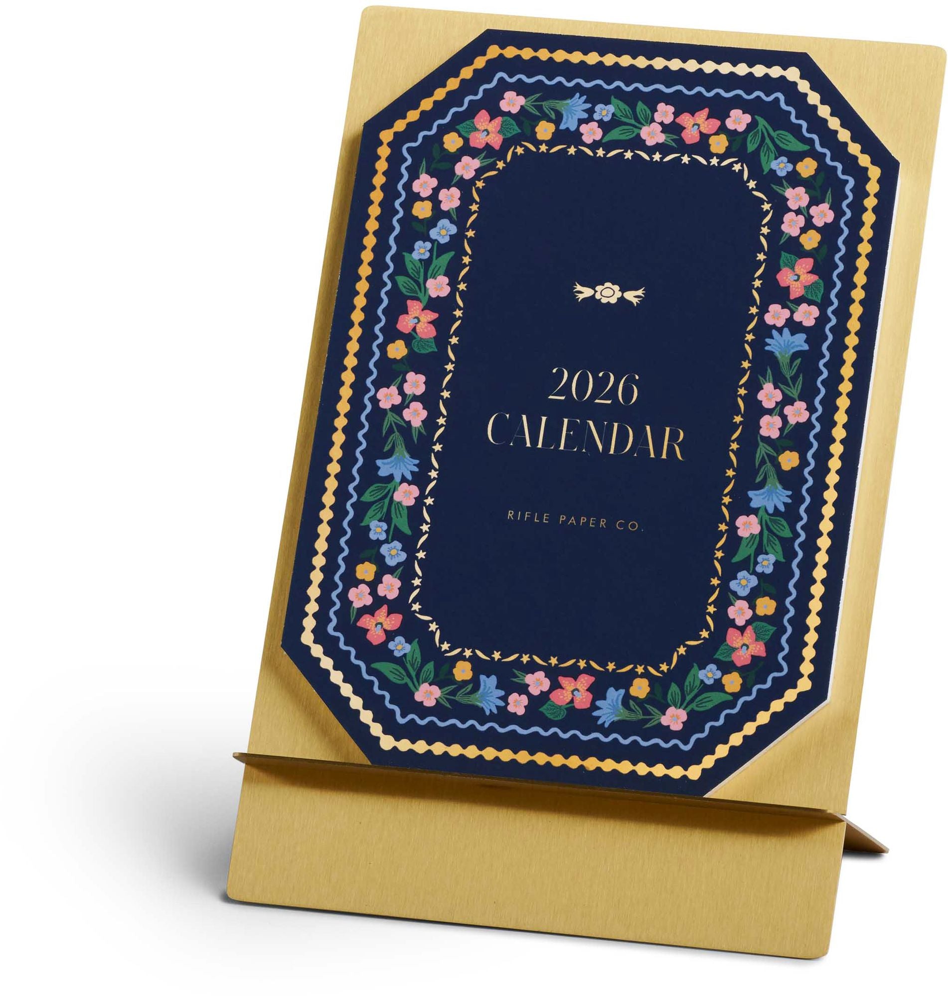 2026 Wildwood Brass Easel Desk Calendar