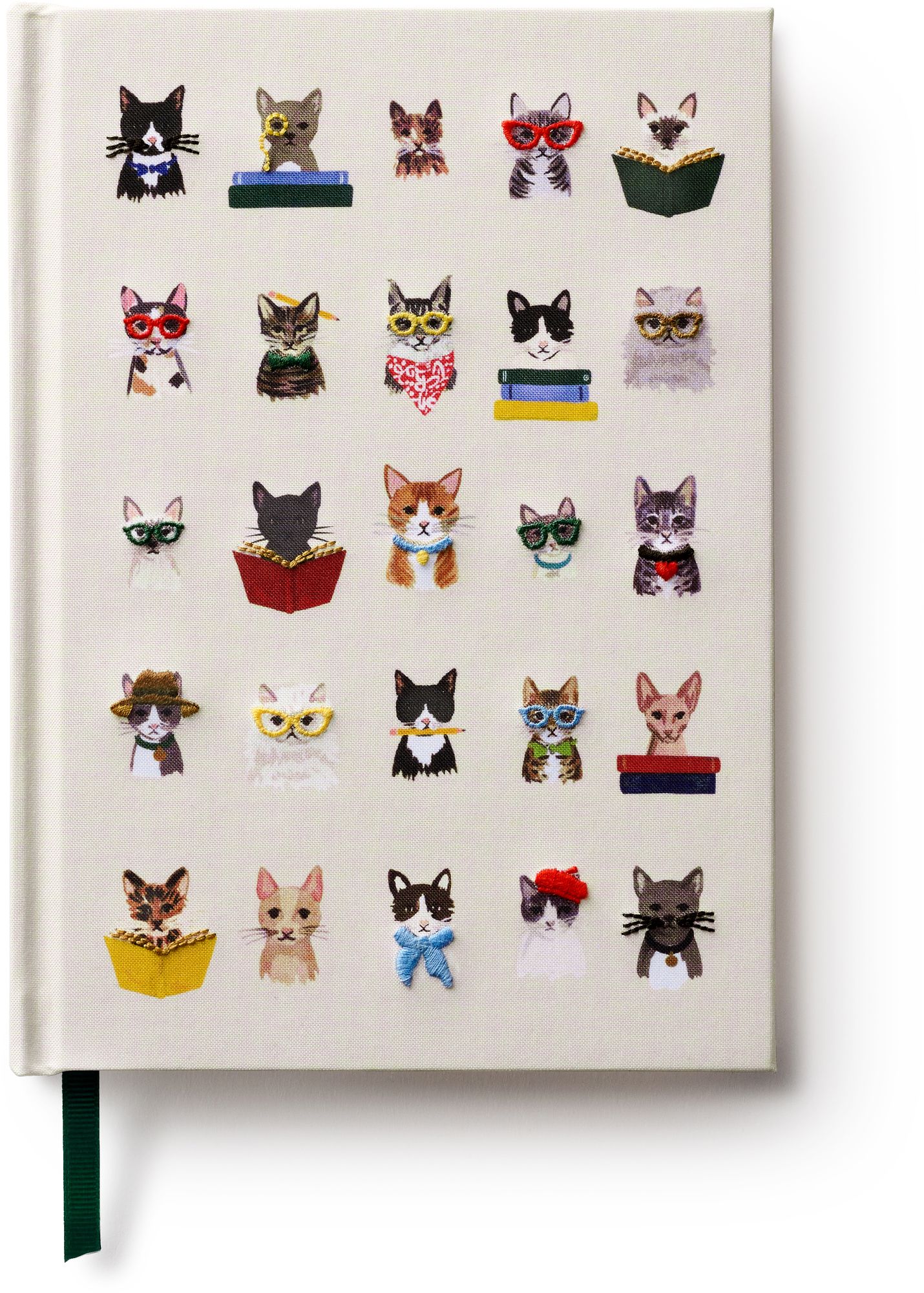 Studious Cats Embroidered Journal