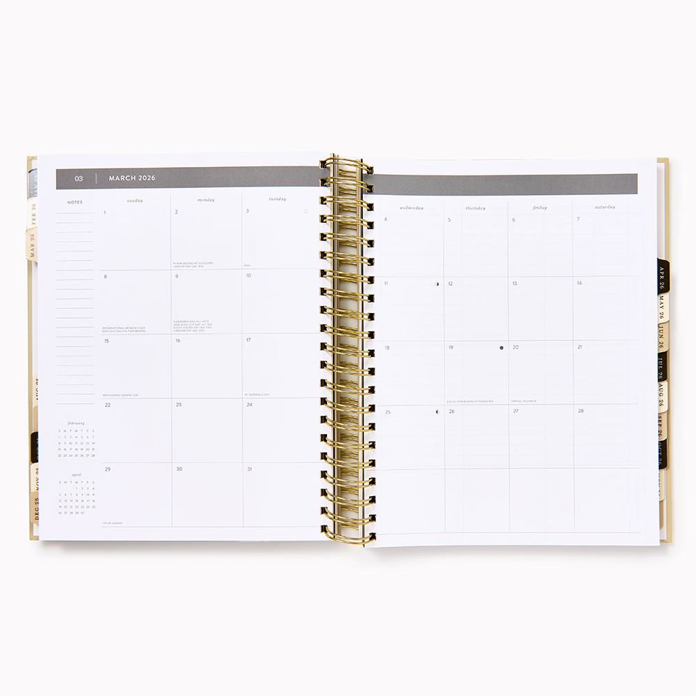2025-2026 Paper Source B+W Minimalist Weekly Desk Planner