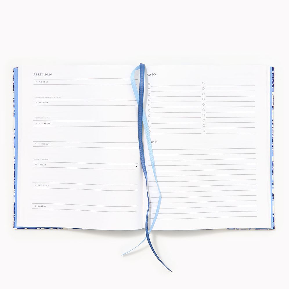 2025-2026 Paper Source French Toile Weekly Desk Planner