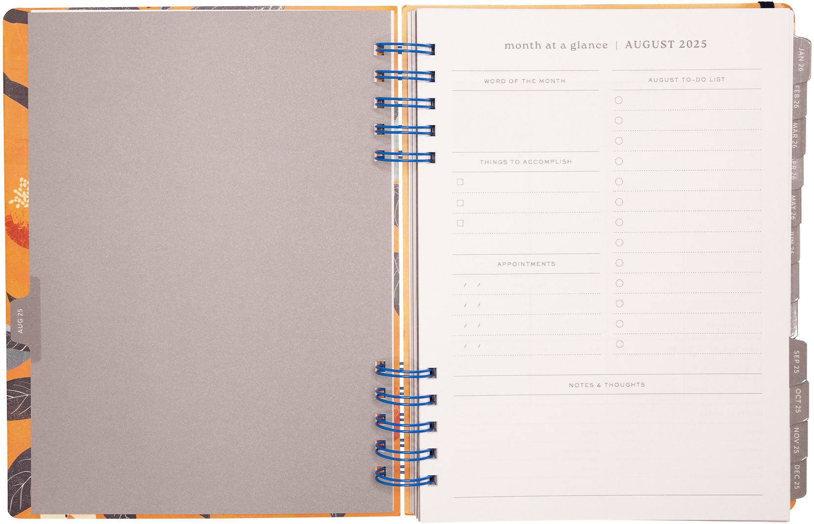 2025-2026 WN Pastel Citrus Weekly Desk Planner