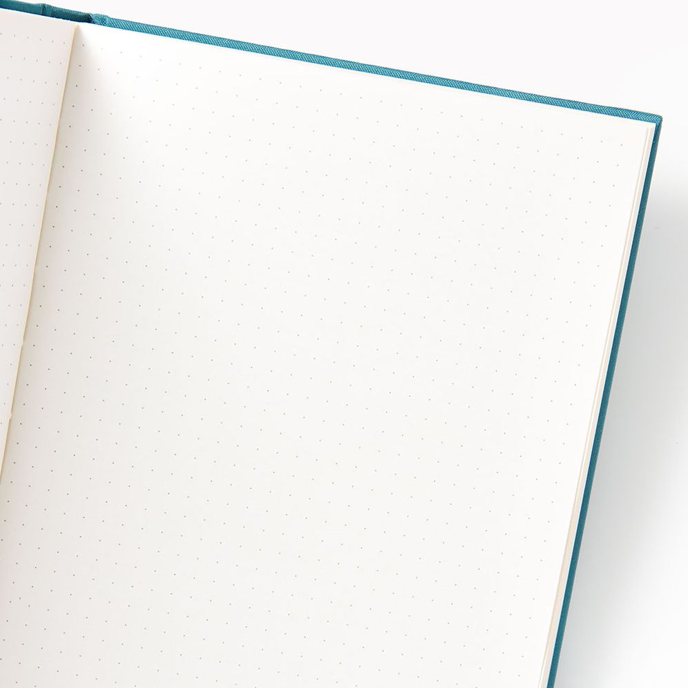 Teal Bookcloth Paper Wasp Med Dotted Journal