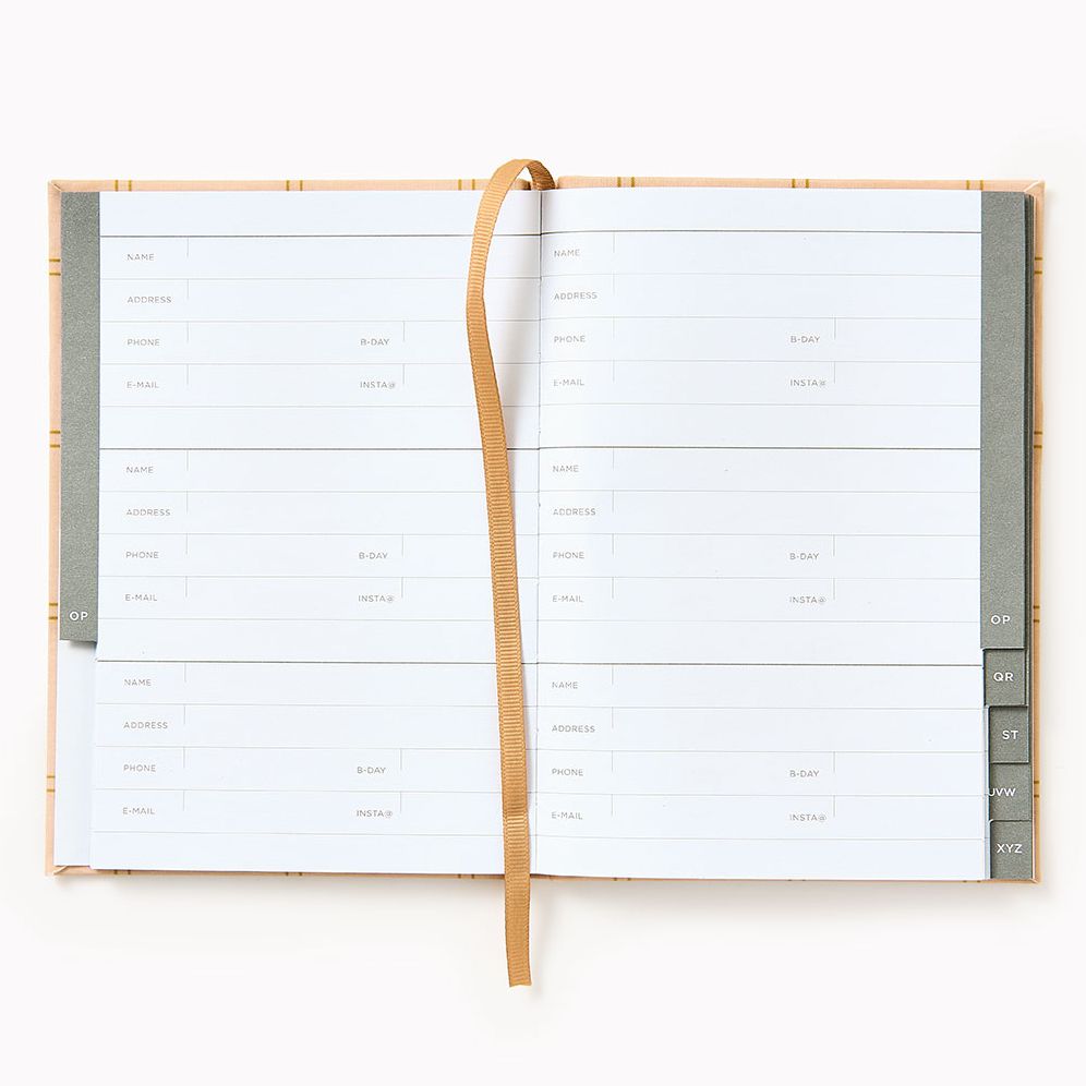 Sand Grid Paper Wasp Bookcloth Address Book