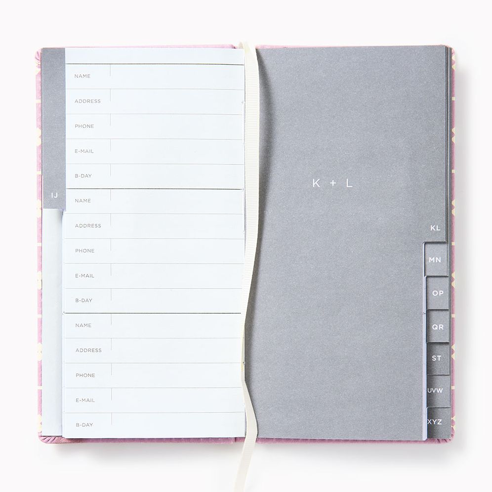 Wisteria Dots Paper Wasp Slim Address Book