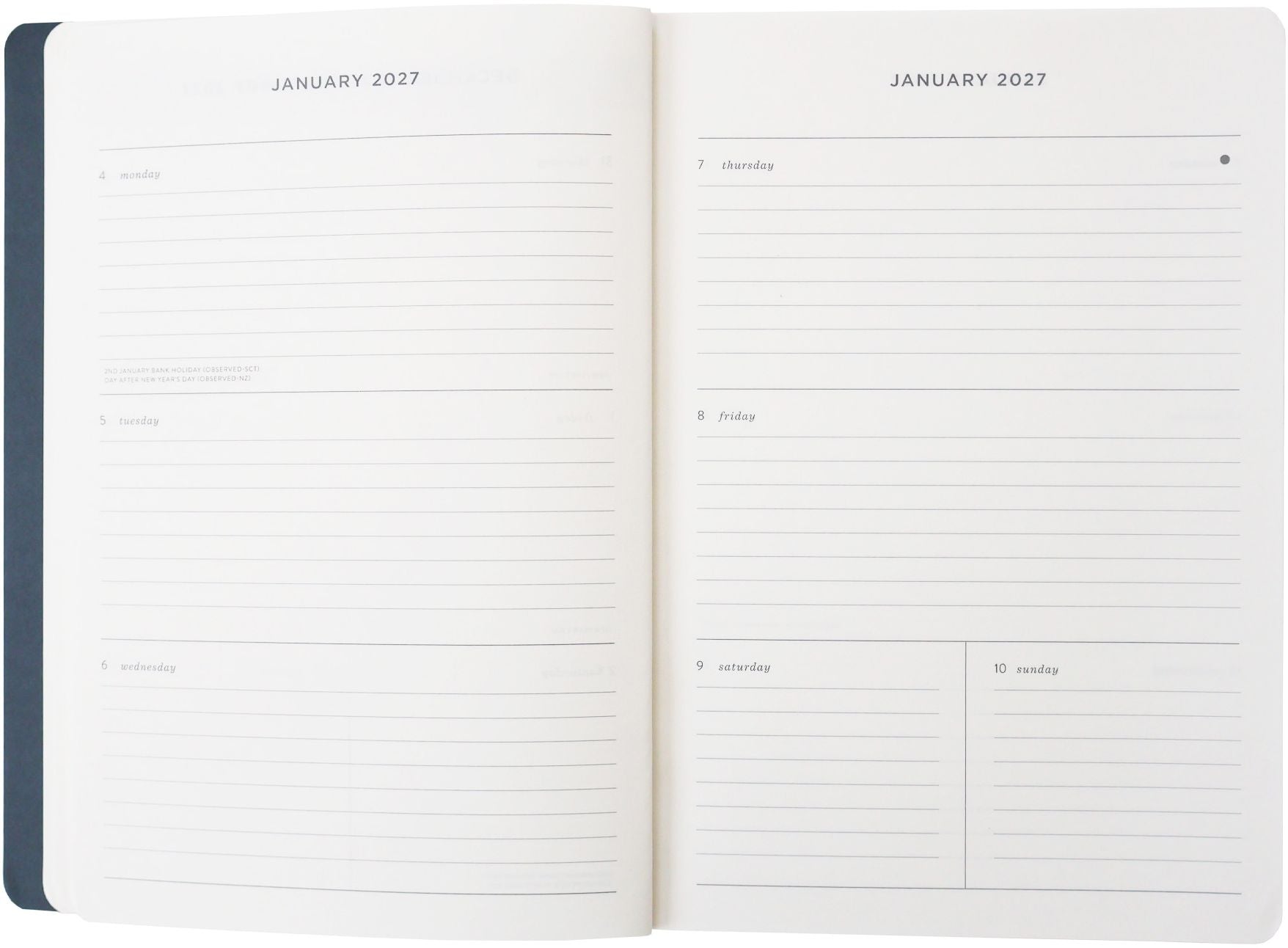 2027 Wavy Weeks Weekly Desk Planner