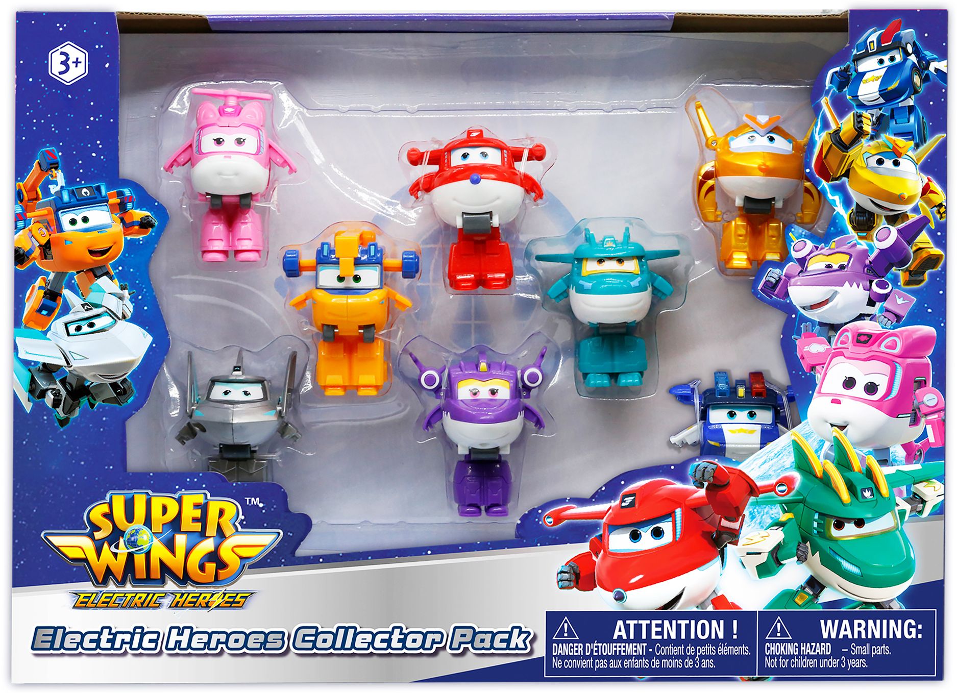Super Wings 2" Transform-a-Bots 8pk (Jett, Dizzy, Marty, Tino, Sally, Traver, Golden Boy, Lucie)